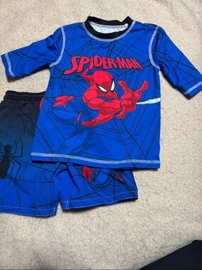 Spider-Man Blue & Red Rash Guard Set